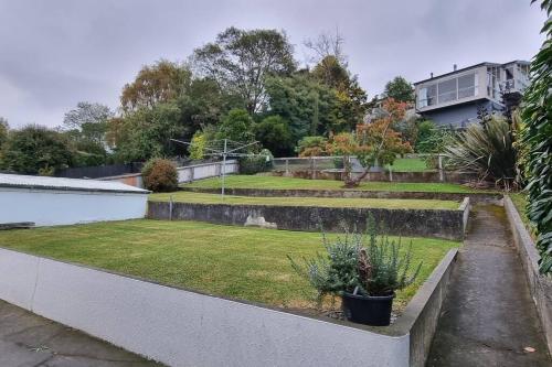 a garden with some plants in a yard at Handy Location - 3brd home! in Timaru