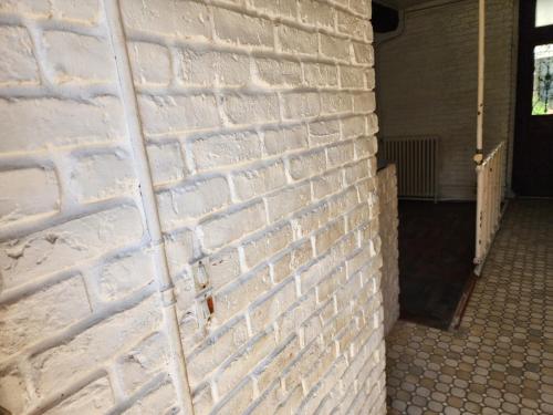 un muro di mattoni bianchi con un pavimento piastrellato di Sud mayotte TSIMKOURA a Bandrélé