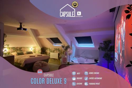 Capsule color deluxe Balnéo I écran home cinéma I console de jeux
