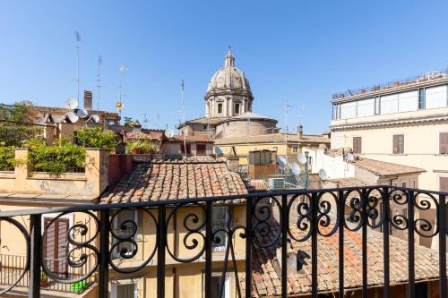 a view of a city from a balcony at Rome as you feel - Grotta Pinta apartments in Rome