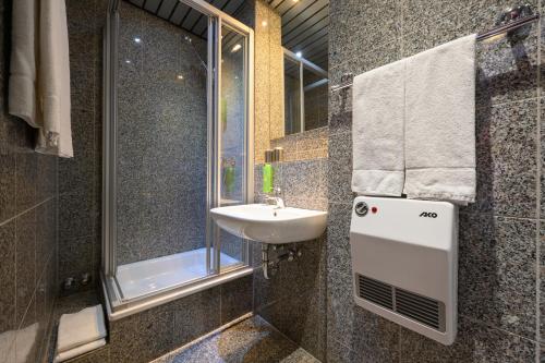 Koupelna v ubytování Hotel Heymann