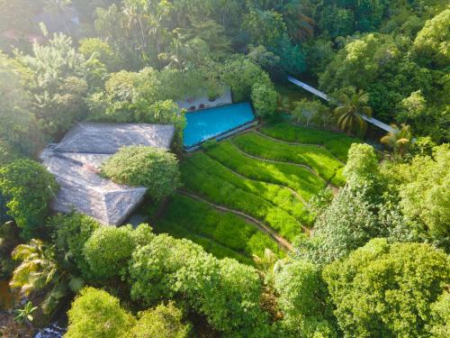 an aerial view of a house with a garden at Jetwing Kurulubedda - Adults Only in Galle