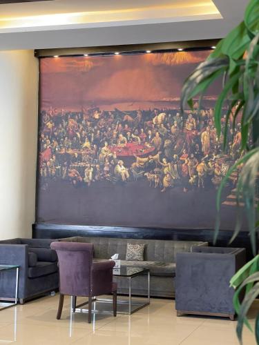 Un lugar para sentarse en Caesar Hotel Ramallah