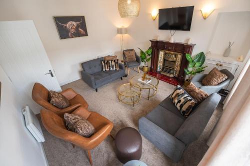 Χώρος καθιστικού στο The Duplex Apartment