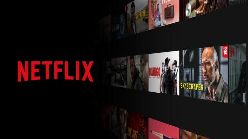 a shelf with movies on it with a netflix sign at Al Vicoletto House in Forza dʼAgro