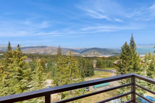 a view of the mountains from the balcony of a house at Buffalo Village 402 in Silverthorne