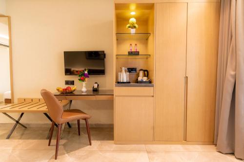 Kuchyň nebo kuchyňský kout v ubytování Treat Resort Silvassa