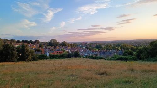 a view of a small town from a hill at Luxurious London Studios in Harrow