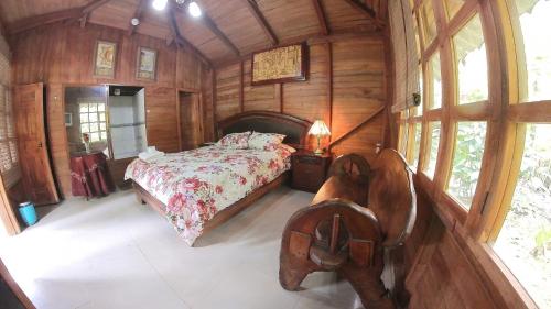 Katil atau katil-katil dalam bilik di Hosteria Rio Verde