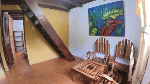 Ruang duduk di Hosteria Rio Verde
