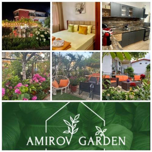 a collage of photos of an amazon garden at Amirov Garden - Free parking & Free beach area in Kranevo
