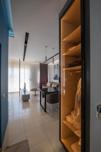 Zona de estar de Domi Luxury beach view apartments in Saranda