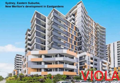 an artist rendering of a apartment building at Amazing 1 Bedroom Apt with Large living & extra sleeping space -up to 5 ppl Plus Gym Jacuzzi Spa Pool Sauna and Garden with BBQ in Sydney