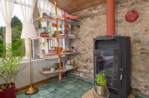 Biblioteca en el lodge