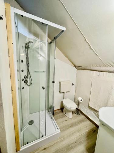 Koupelna v ubytování New Camping Coccorrocci