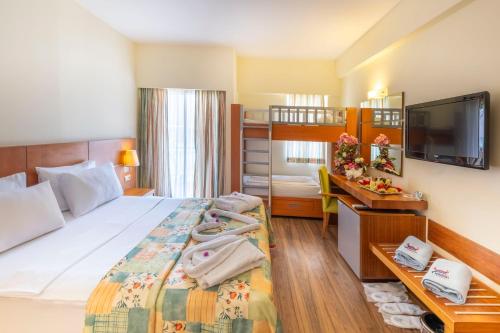 Postel nebo postele na pokoji v ubytování Viking Park Hotel