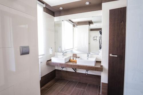 Koupelna v ubytování Hotel Alda Carril