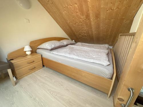 Postel nebo postele na pokoji v ubytování Chalet Falkenstein