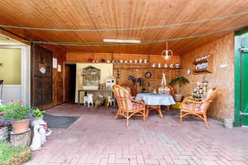 Αίθριο ή υπαίθριος χώρος στο Ferienwohnung 'ole Bäckerei'