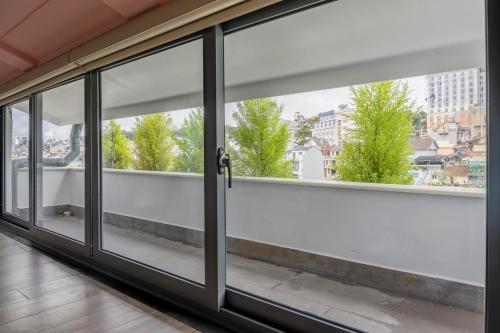 a view from a window in a building at The Palette Dalat in Da Lat