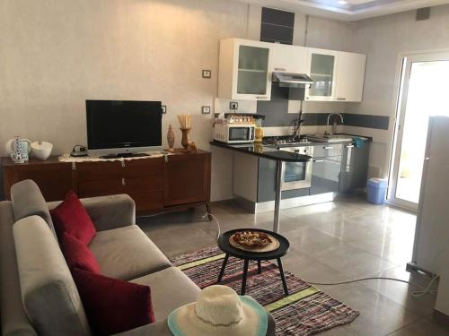 Η κουζίνα ή μικρή κουζίνα στο Appartement bord de mer