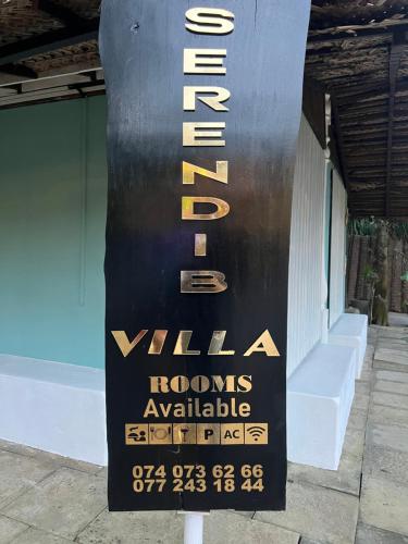 Certificato, attestato, insegna o altro documento esposto da Serendib villa