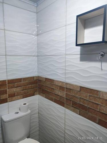 Koupelna v ubytování Casa próximo ao mar, 100 mts