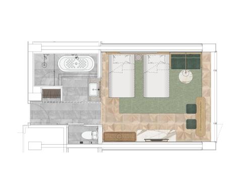 a floor plan of a living room at GREENITY IWATA in Iwata