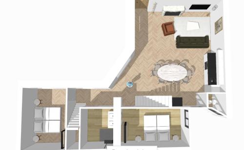 a floor plan of a house with at NOCNOC Le Trianon in Lyon