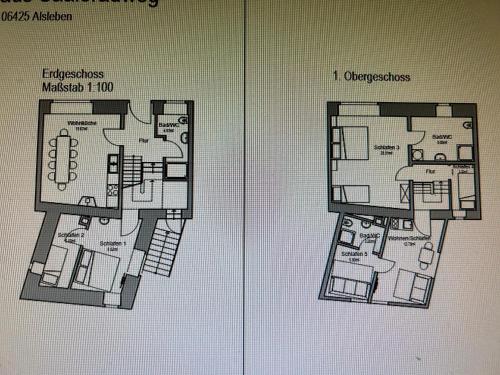 Půdorys ubytování Haus Saaleradweg