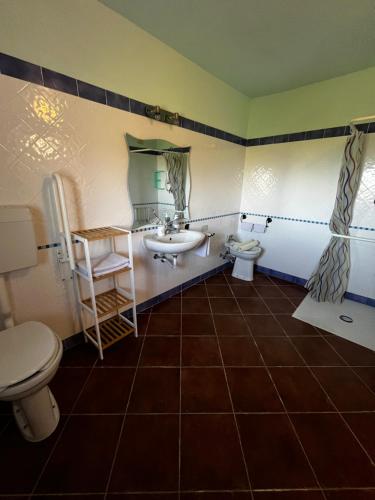 Koupelna v ubytování Agriturismo Podere Forano