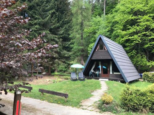 Taman di luar Ferienhäuser Am Waldschlößchen 2