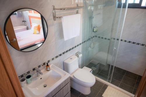 Koupelna v ubytování Hexu B&B