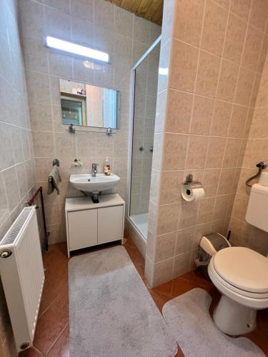 Koupelna v ubytování Apartma v objemu gora - Krvavec