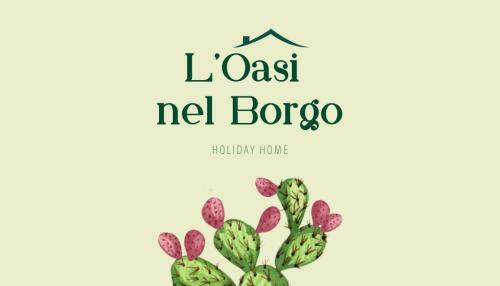 a poster for a local bookstore with a cactus at L'Oasi nel Borgo in Monteroduni