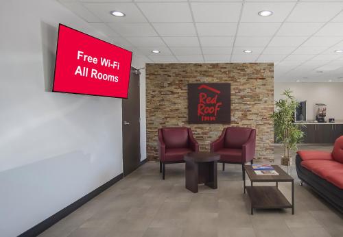Χώρος καθιστικού στο Red Roof Inn Lancaster, TX