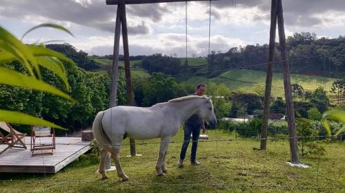 Galeriebild der Unterkunft Chalé com Hidro, Lareira, cavalo, piscina, trilha in Bento Gonçalves