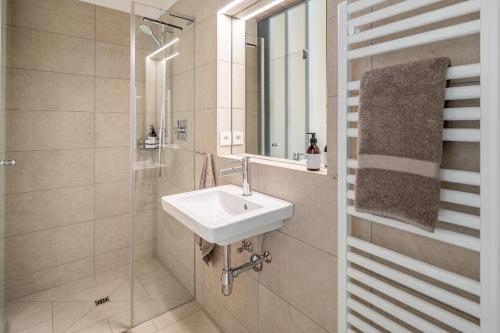 Ένα μπάνιο στο Apartment am Camping Dornbirn - 13 Breitenberg