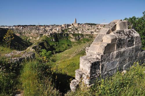 a view of the city from the ruins at 16Sassi in Matera