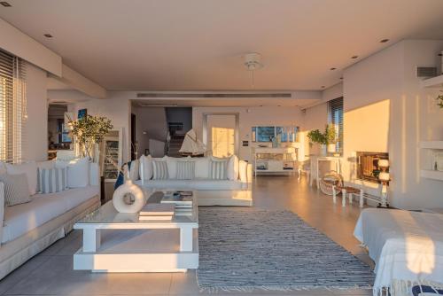 Χώρος καθιστικού στο Villa Soligia Helios