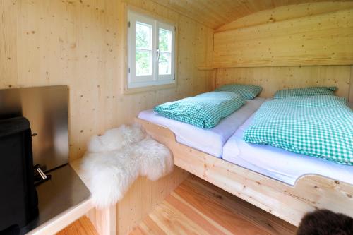 Postel nebo postele na pokoji v ubytování krenzers rhön