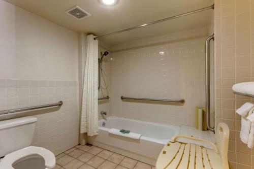 a bathroom with a white tub and a toilet at Best Western Paint Pony Lodge in Show Low