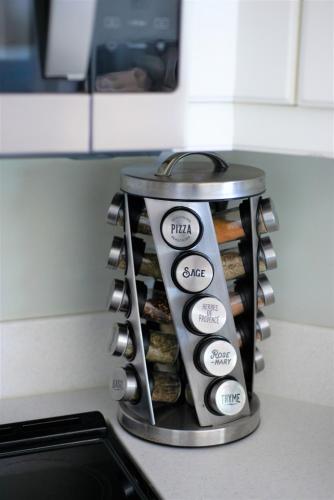 a toaster sitting on top of a kitchen counter at On The Bay in North Side