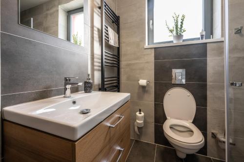 Koupelna v ubytování Apartmány Lucie