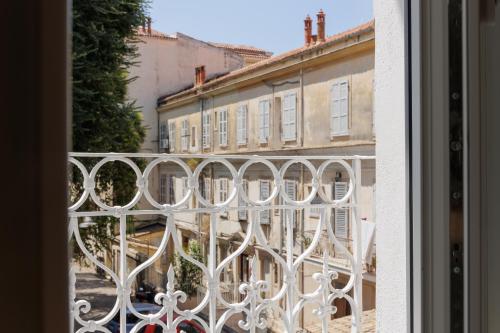a view from a window of a building at Celestial Suites-TOP LOCATION in Corfu Town