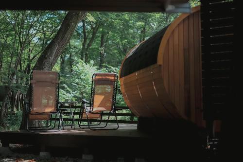 Imagine din galeria proprietății NASU terrace MANA 森のバレルサウナとBBQグリル în Nasu