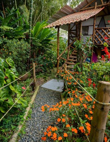 Glamping Los Alpesにある庭