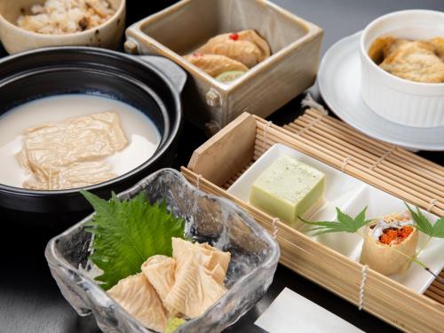 a bunch of different types of food on a table at Togakubo in Isehara