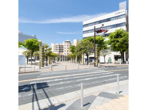 an empty street in a city with a building at Hotel Terrace The Square Hitachi - Vacation STAY 17029v in Hitachi