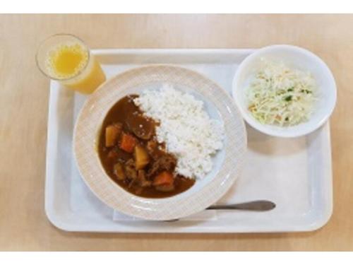 a tray with a bowl of soup and rice and a drink at Sun Hotel Tosu Saga - Vacation STAY 49480v in Tosu